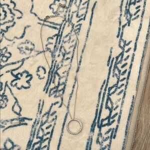 Elegant Silver Circle Pendant Necklace